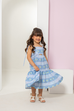 Imagem do Vestido FILHA Bianca (Flor Azul)