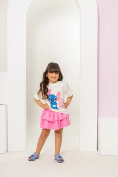 Combinadinho Tee + Short Saia (Josi Stitch) - loja online