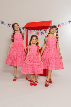 Vestido Cordões (Xadrez Coração) - comprar online