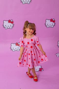 Imagem do Vestido Cris (Poá Rosa)