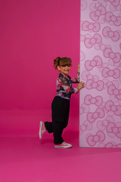 Conjunto Tule Calça (Hello Kitty Preto) MANGA LONGA na internet