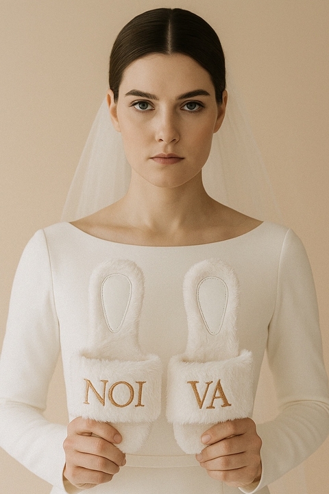 Pantufa Pelúcia Noiva