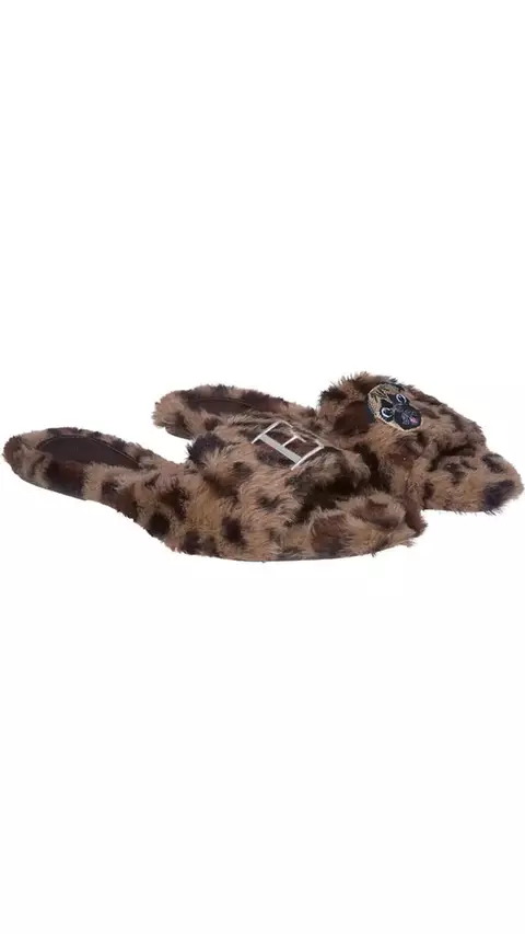 Mule Pelúcia Animal Print - comprar online