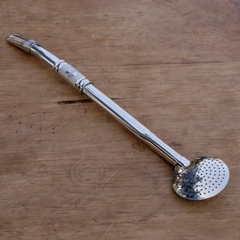 Bomba de Inox 21 ou 24cm para Chimarrão Com Rosca e Escova de Limpeza - Durabilidade e Luxo - loja online