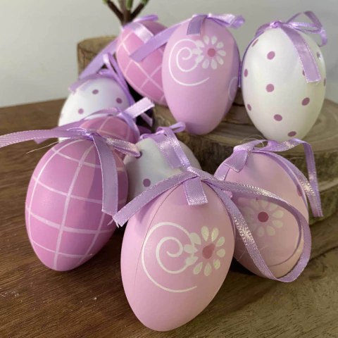 Ovos de Páscoa Rosa para Decoração