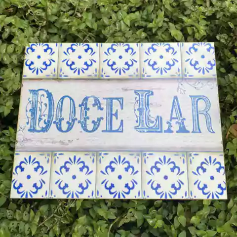 Plaquinha Doce Lar 19x24 cm