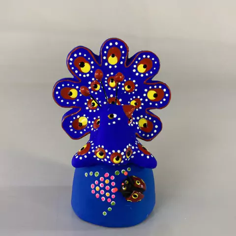 Pavão Decorativo com Joaninha 8 cm