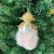 Anjinha decorativa cor-de-rosa de 11 cm pendurada em árvore de Natal