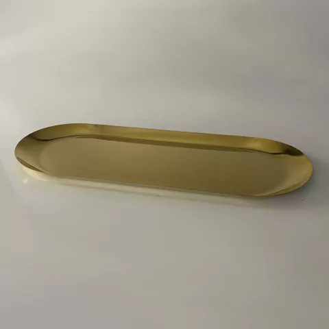 Bandeja Dourada de Metal 30 cm