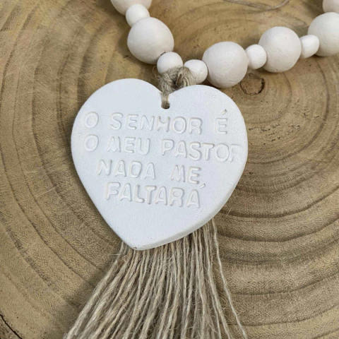 Dezena Artesanal "O Senhor é Meu Pastor Nada Me Faltará" 25 cm