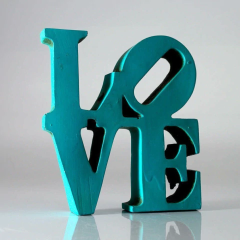 Palavra Love Turquesa