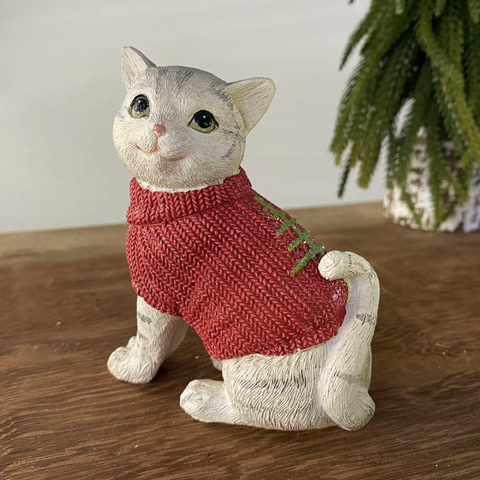 Gatinho de Natal 10,5 cm