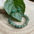 Conjunto Quartzo Verde Brinco e Pulseira