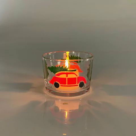 Porta Velas Fusca do Papai Noel 5 cm