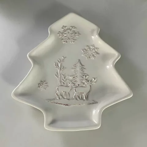 Prato Natalino Árvore de Natal 20x24 cm