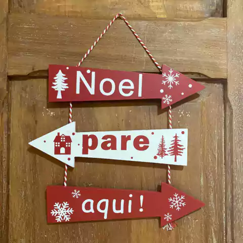 Enfeite de Natal Divertido para Porta 23x25 cm