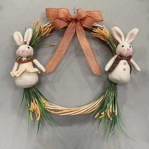 Guirlanda de Páscoa Rústica 38 cm