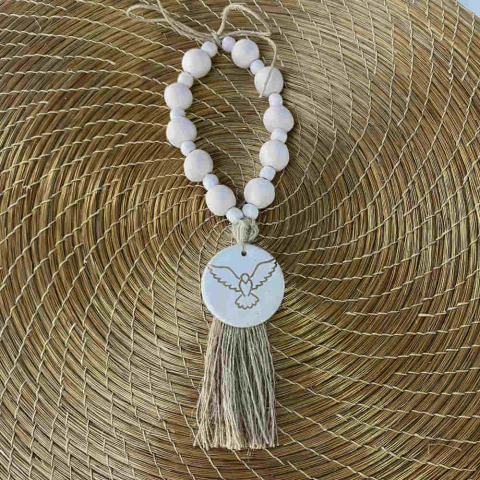 Dezena Espírito Santo Cerâmica Ouro 25 cm