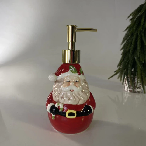 Porta Sabonete Líquido de Papai Noel 18 cm
