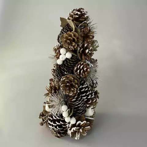 Mini Árvore de Natal Branca Rústica 33 cm