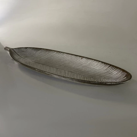 Centro de Mesa Madeira Folha 40 cm