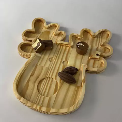 Petisqueira Natalina de Rena 30x28x1,6 cm