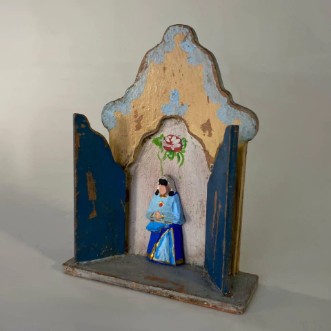 Mini Capelinha Sagrado Coração de Maria 10 cm