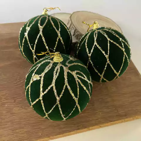 Bola de Natal Verde Luxo 10 cm