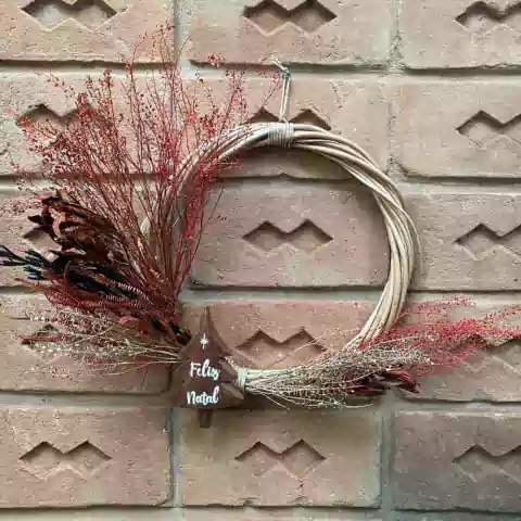 Guirlanda de Natal Rustica e Simples