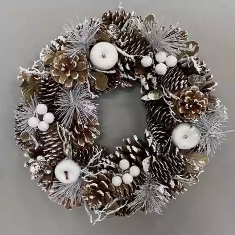 guirlanda rustica de natal branca