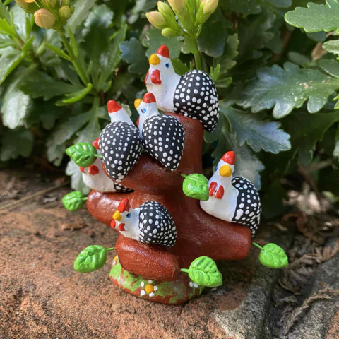 Tronquinho com Galinhas D’Angola 8 cm