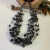 Colar Preto com Sementes e Cristais