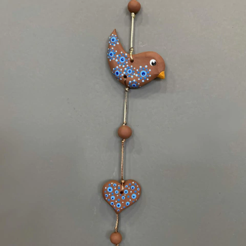 Pingente Decorativo de Pássaro Azul