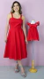 Kit de Vestidos Adulto Livia Vermelho e infantil Dani Vermelho - Miss Li • Moda Feminina • Tal Mãe Tal Filha