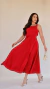 Vestido Vermelho Midi Adulto | Adele Miss Li