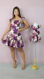 Vestidos tal mãe tal filha Isabela e Helena Floral Uva