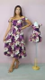Vestidos tal mãe tal filha Adriele e infantil Helena Floral Uva