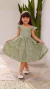 Vestido Infantil Menina Verde Risque | Helena Miss Li