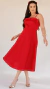 Vestido Midi Adulto Vermelho | Juju Miss LI