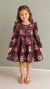 Vestido infantil Isis Floral Café - comprar online