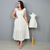 Kit de Vestidos Helena Branco Adulto e Infantil