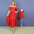 Kit de Vestidos Joice Vermelho Adulto e Infantil na internet