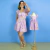 Kit Macaquinho Adulto Veneza e Vestido Infantil Livia Floral Lilás - Miss Li 