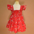 Vestido infantil Teresa Folhinhas Vermelho [P.E] - comprar online