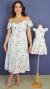 Vestidos tal mãe tal filha Andressa e Helena Florzinha vermelha