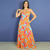 Vestido adulto Ivete Max Flor Laranja - comprar online