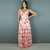 Imagem do Vestido adulto Ivete Flores Vermelho Tom