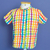 Camisa infantil Téo Xadrez Colorido