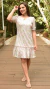 Vestido Curto Branco Florido Beatriz | Lacinhos Miss Li [P.E] - comprar online
