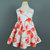 Vestido infantil Amanda Flores Vermelho tom